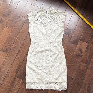 Sans Souci Ivory Lace Mini Dress
